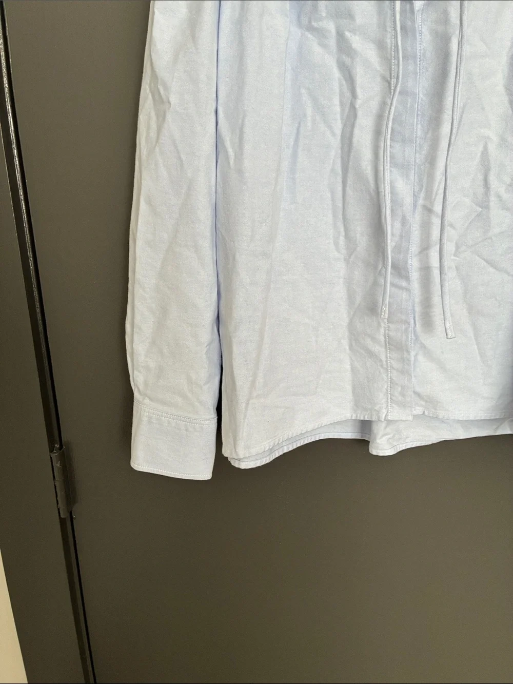NWT Citizens of Humanity Calista tie-detailed ruffled cotton-poplin shirt Sz M - Picture 6 of 9